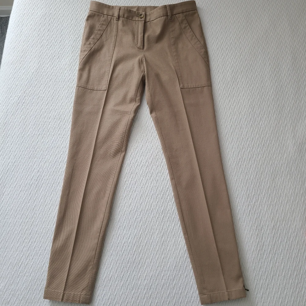 Dolce & Gabbana Skinny Fit Khaki Pants With Ankle Zips Size 42 - Picture 12 of 13
